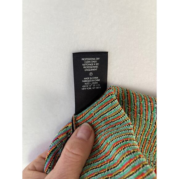 Alice and Olivia Colorful Jacquard Patchwork Print Bunnie Mini Skirt Sz. Small - Picture 7 of 9